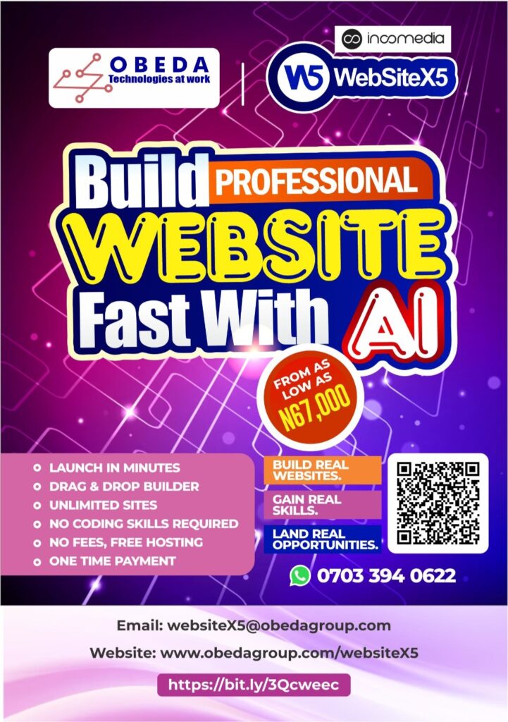 Build your professional website with WebSite X5 through OBEDA